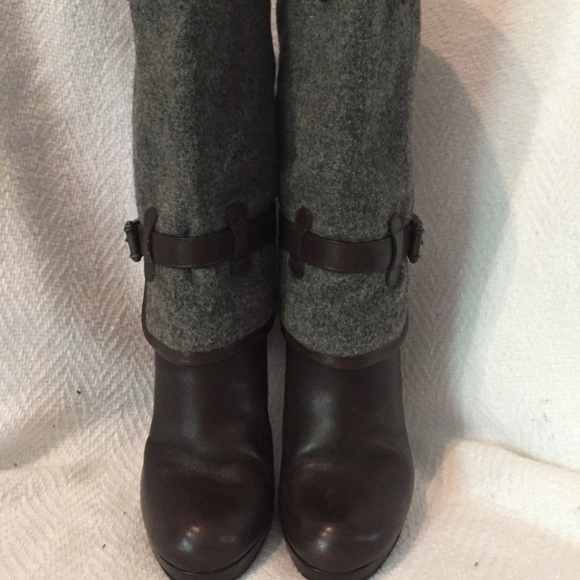 Cole Haan Shoes - Cole Haan Kennedy Wool Felt High Heel Boots 5 B